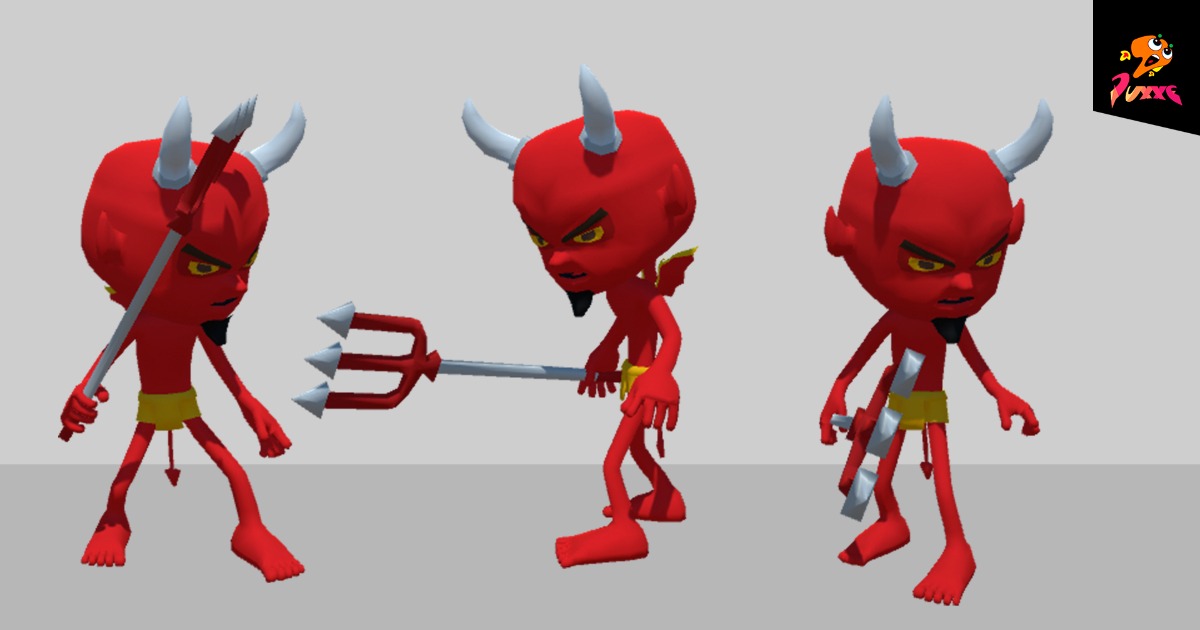 3D Character #031 - Devil Male - Animated - Low Poly - FBX | 3D 캐릭터 ...