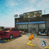 Realistic Modern Roadside Convenience Store Asset Package