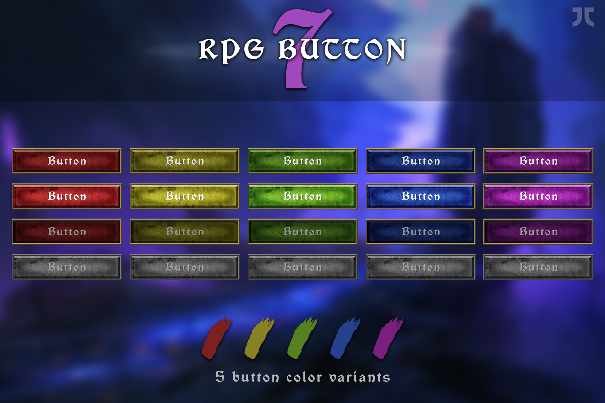 2D RPG Button 7 | 2D Icons | Unity Asset Store