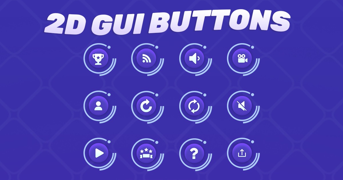 2D Gui Game Button Pack | 2D GUI | Unity Asset Store