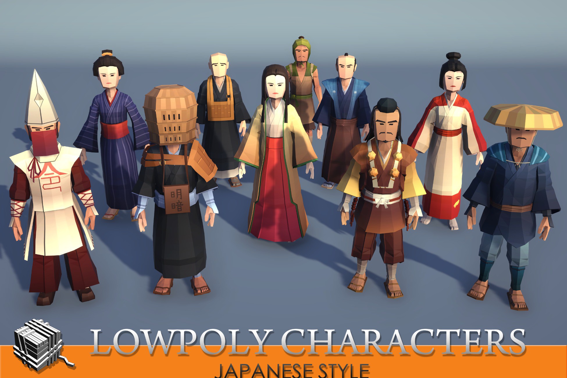 Japanese Character Engine LowpolyCharacters_JapaneseStyle Characters | 角色 | Unity Asset Store