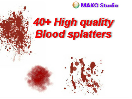 40+Blood Splatters | 2D 材质与材料 | Unity Asset Store