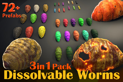 Dissolvable Worms (3 in 1 PACK)