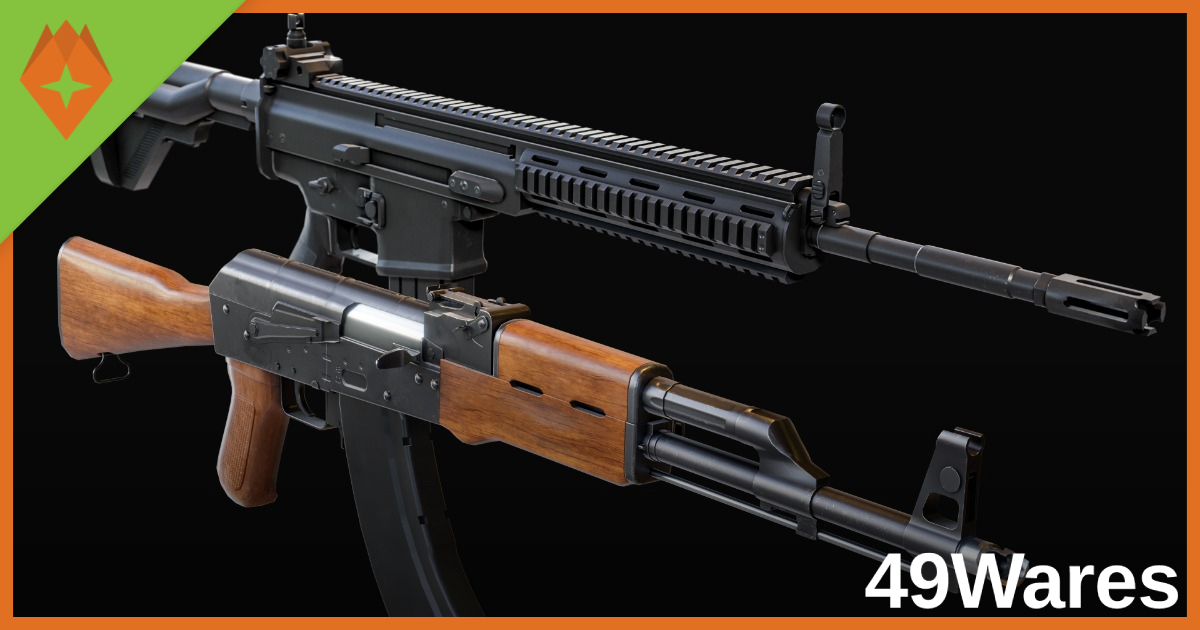 PBR Automatic Rifles - Pack 1 | 3D 枪支 | Unity Asset Store