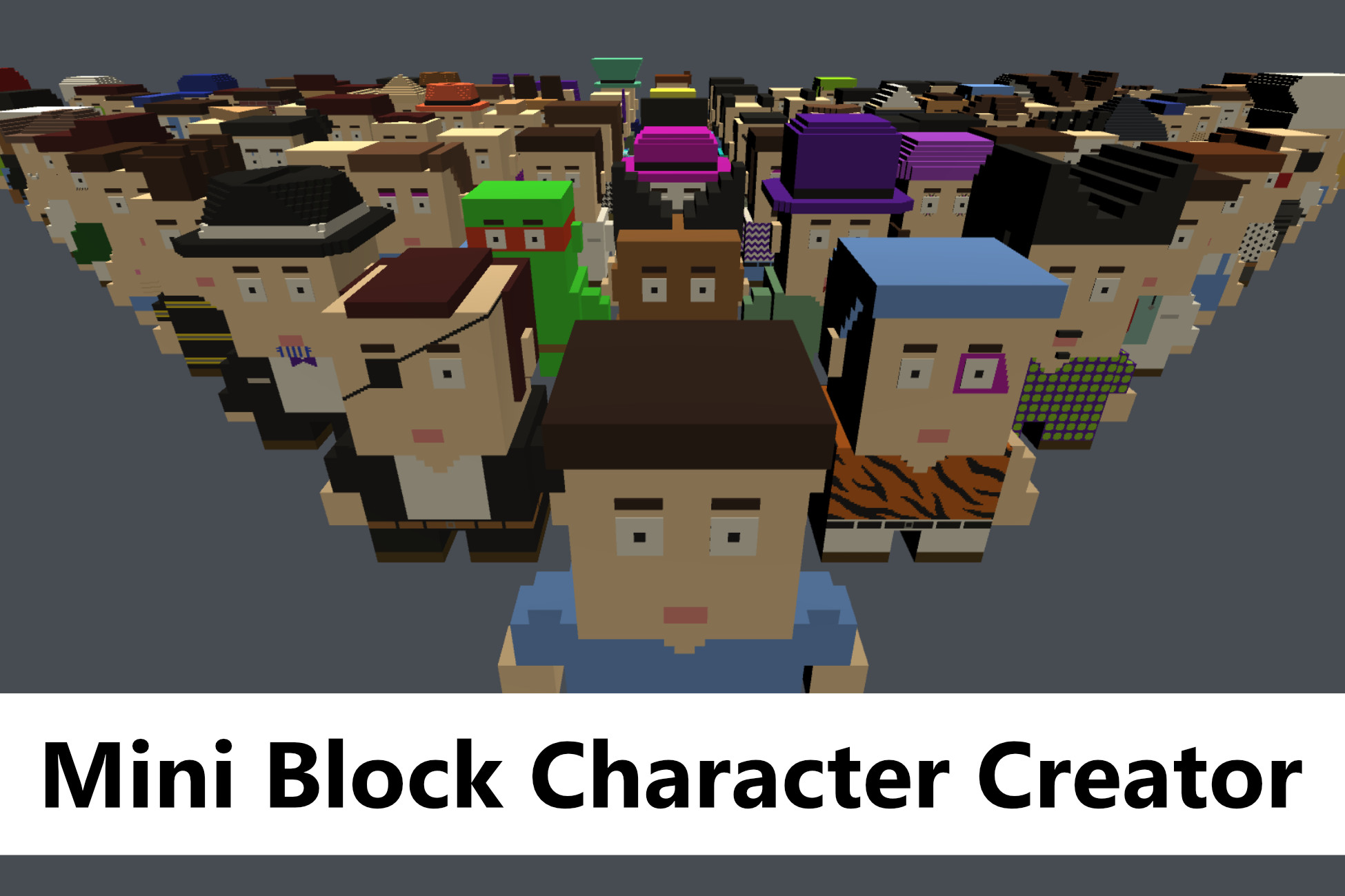 Mini Block Character Creator 3D Humanoids Unity Asset Store
