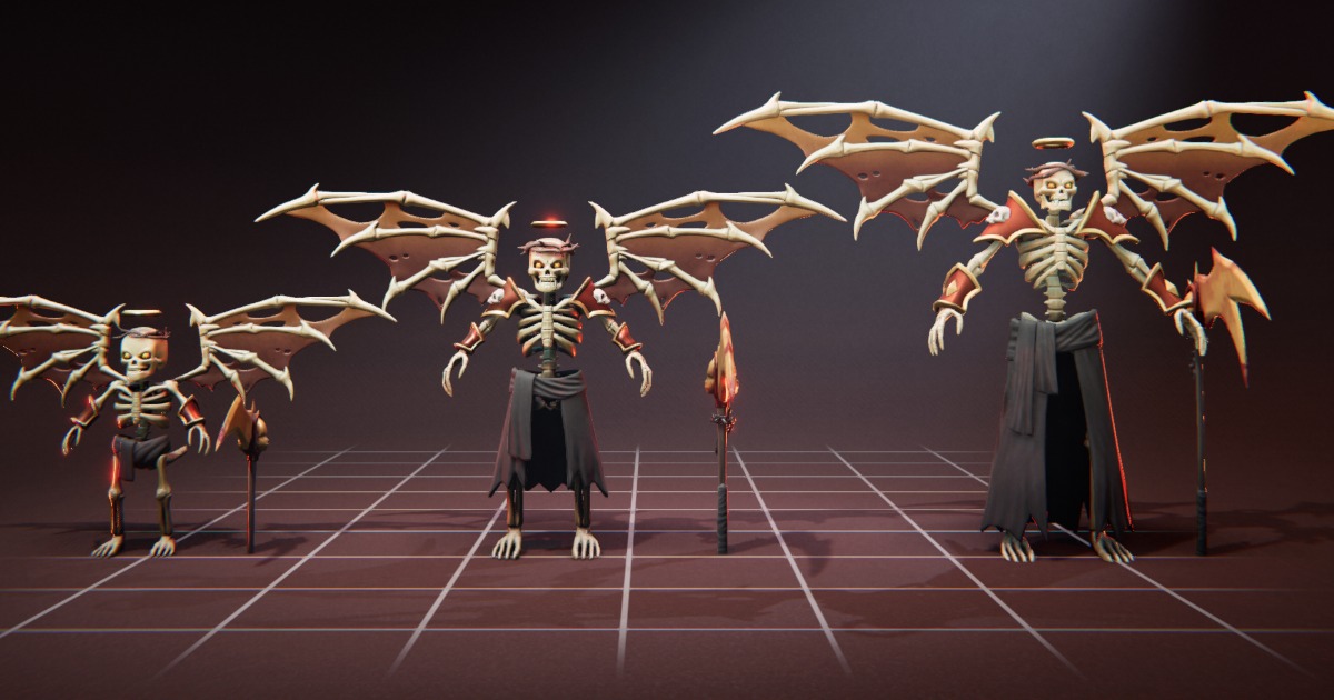 Fallen Skeleton - 3 Characters + Animations | 3D Characters | Unity ...