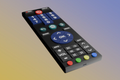TV Remote (High and Low Poly)