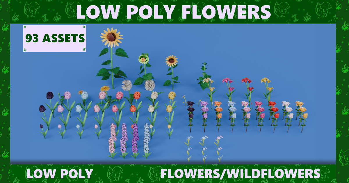 Unity Flowers Low Poly Flowers | 3D Flowers | Unity Asset Store