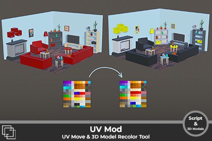 UVMod - UV Move & 3D Model Recolor Tool