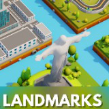 Low Poly N&S America LandMarks by IGS