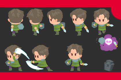 boy with shield & sword