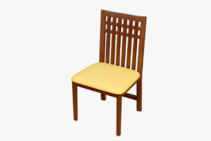 Soft Seat Wooden Chair with Vertical Slat Back