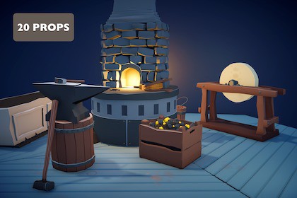 Stylized Blacksmith Props Pack