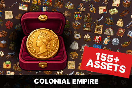 Colonial Trade Empire Port Settlement Naval Exploration Icons Pack