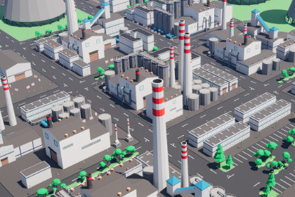 Modular Low Poly Factory [Desktop & Mobile]