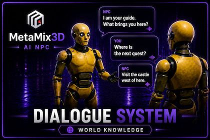 AI NPC Dialogue System + World Knowledge for Unity | MetaMix3D