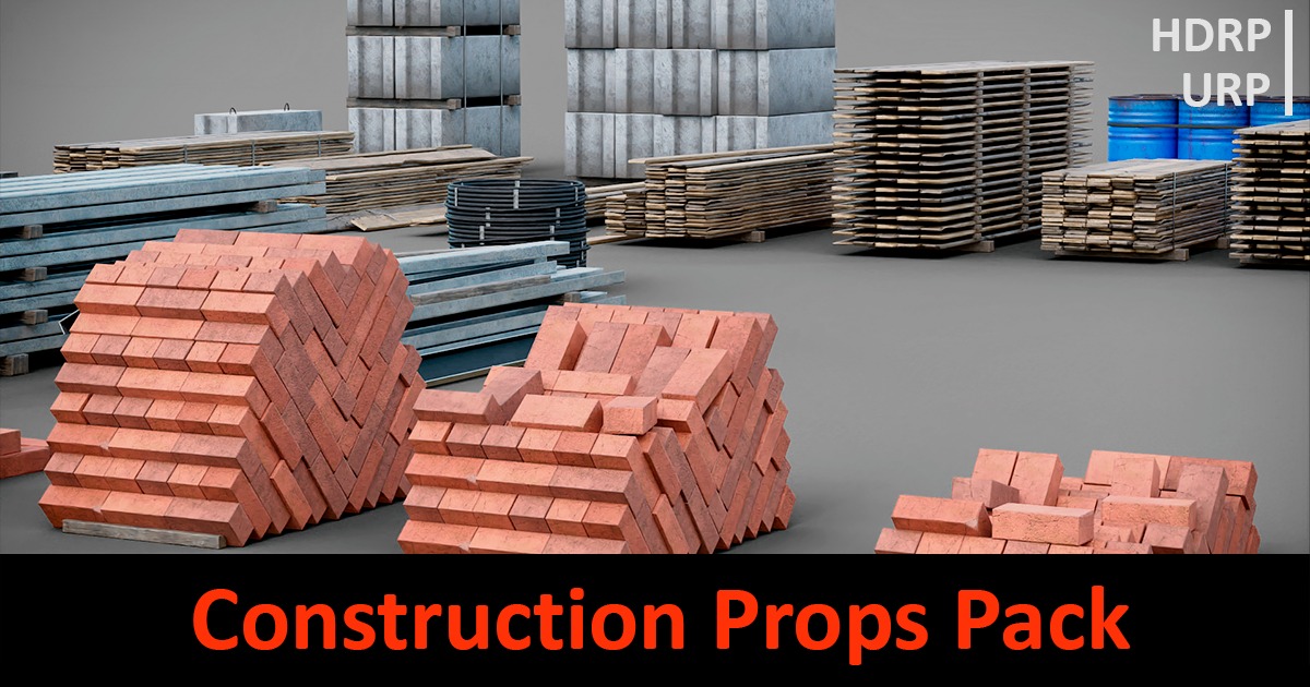Construction Props Collection | 3D Industrial | Unity Asset Store