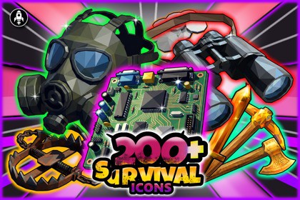 LowPoly Stylized - Survival Icons GUI