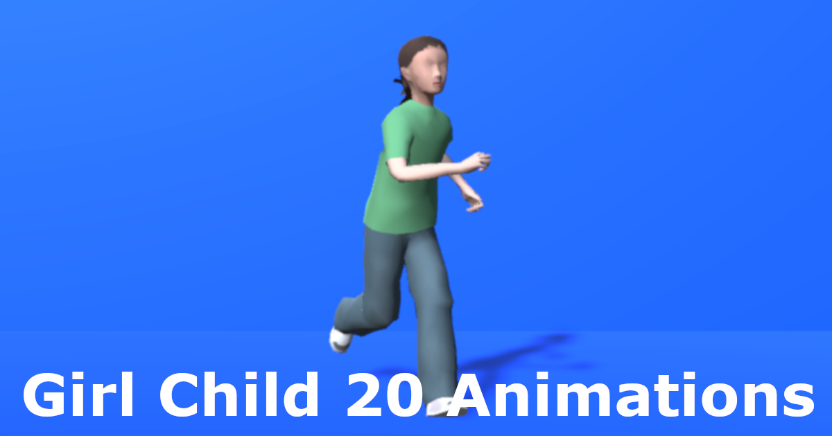Girl Child Low Poly Animation Pack | 3D Animations | Unity Asset Store