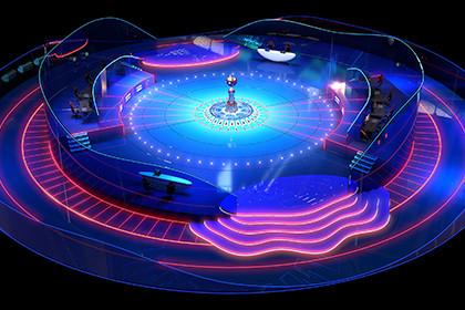 Esports Stage Environment - Futuristic 3d Arena Interior (Gaming Tournament Cup)