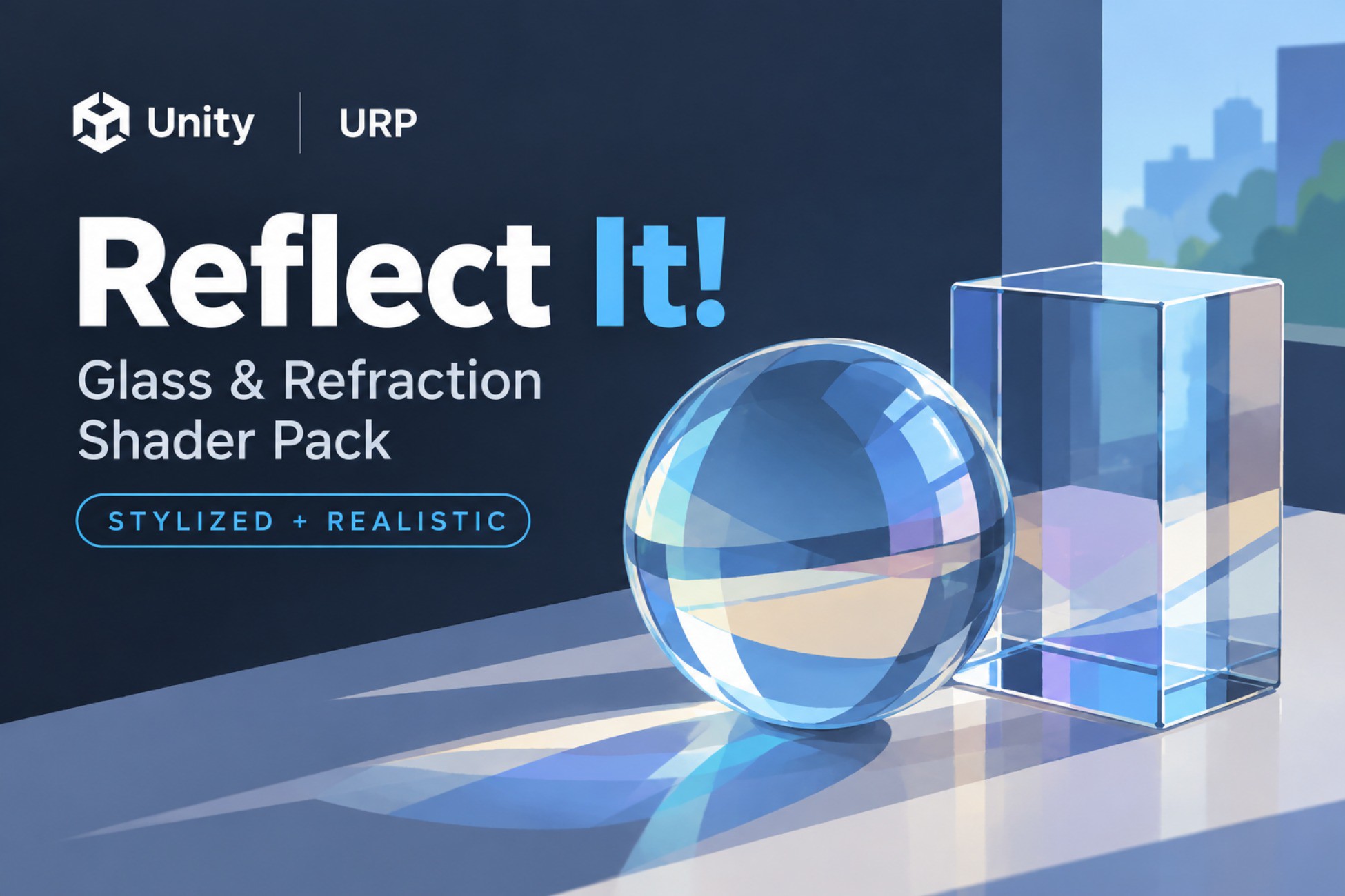 Reflect It! – URP Glass & Refraction Shader Pack (Stylized + Realistic), image 1