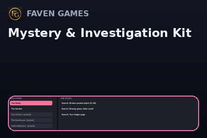 Mystery & Investigation Kit - Detective Game Framework