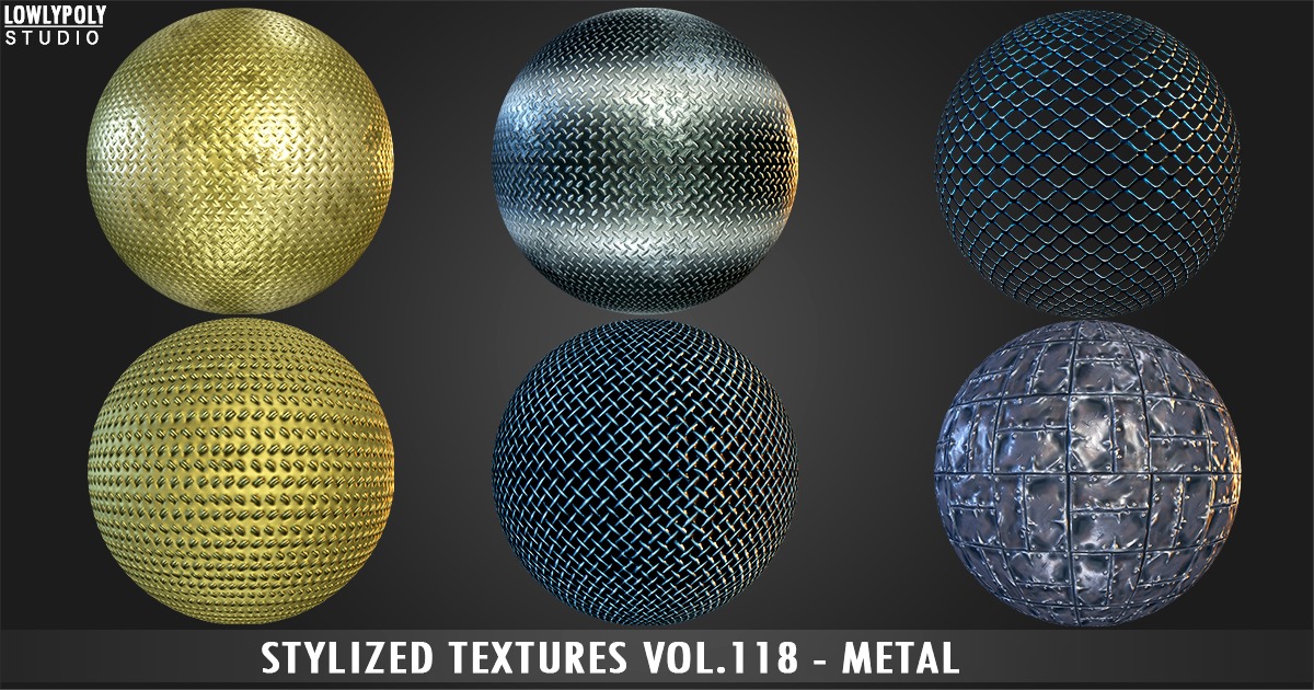 Metal Vol.118 - Stylized Textures | 2D Metals | Unity Asset Store