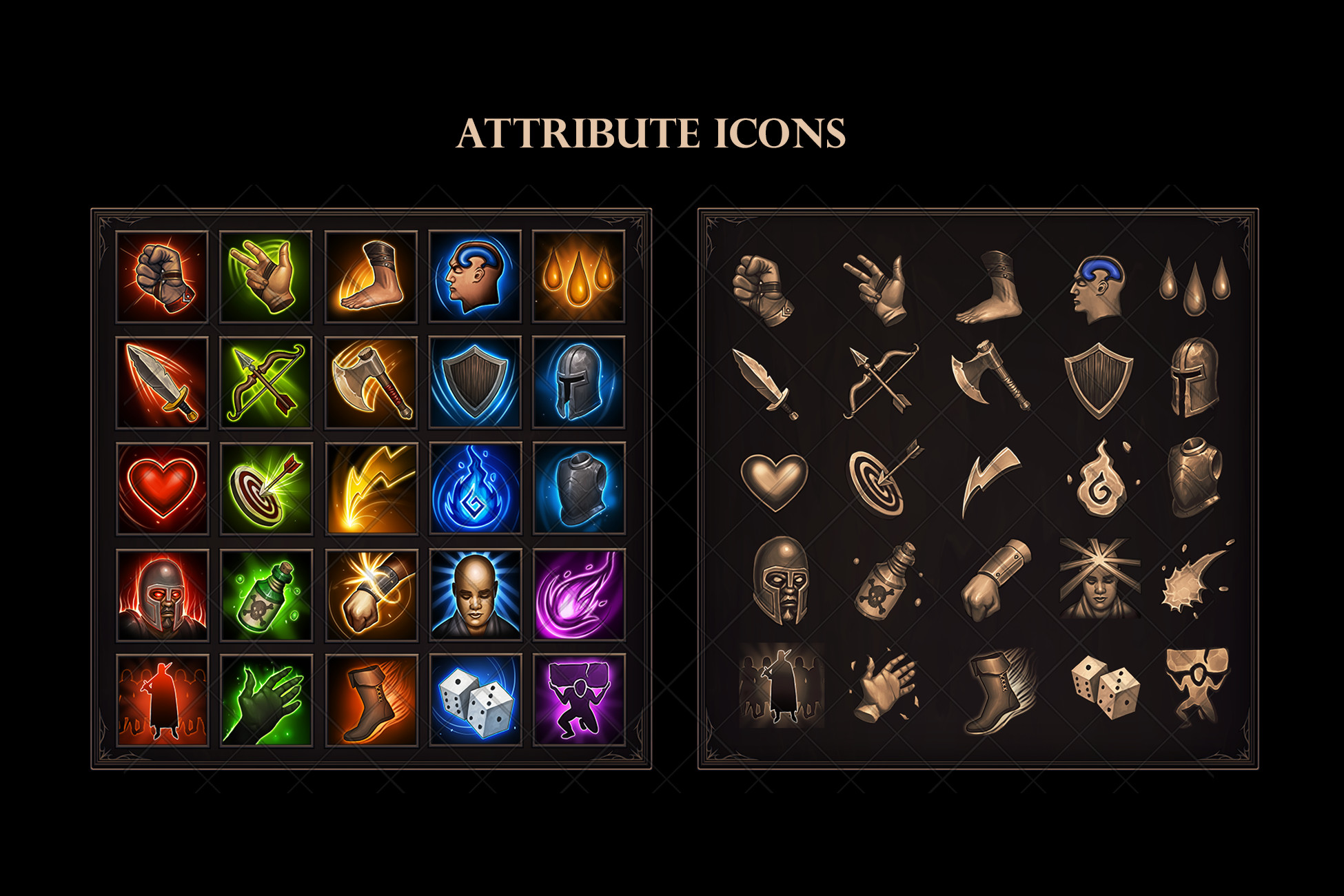 Attribute Icons | 2D Icons | Unity Asset Store