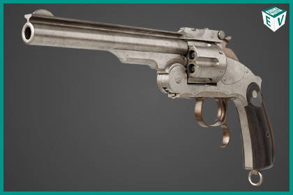 Revolver 02 Silver URP HDRP Textures