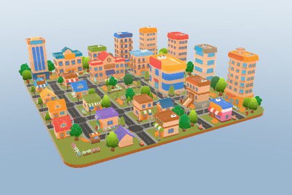 Cozy City - Chibi Stylized City Buildings 03