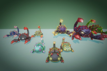 Fantasy Monster Evolution Pack 10-11–12 – Game Ready Creatures | PixeliusVita