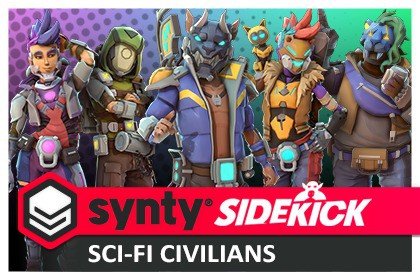 Sci-Fi Civilians – Sidekick Modular Characters by Synty