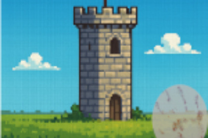 Medieval 8-bit Hero Slaying Away