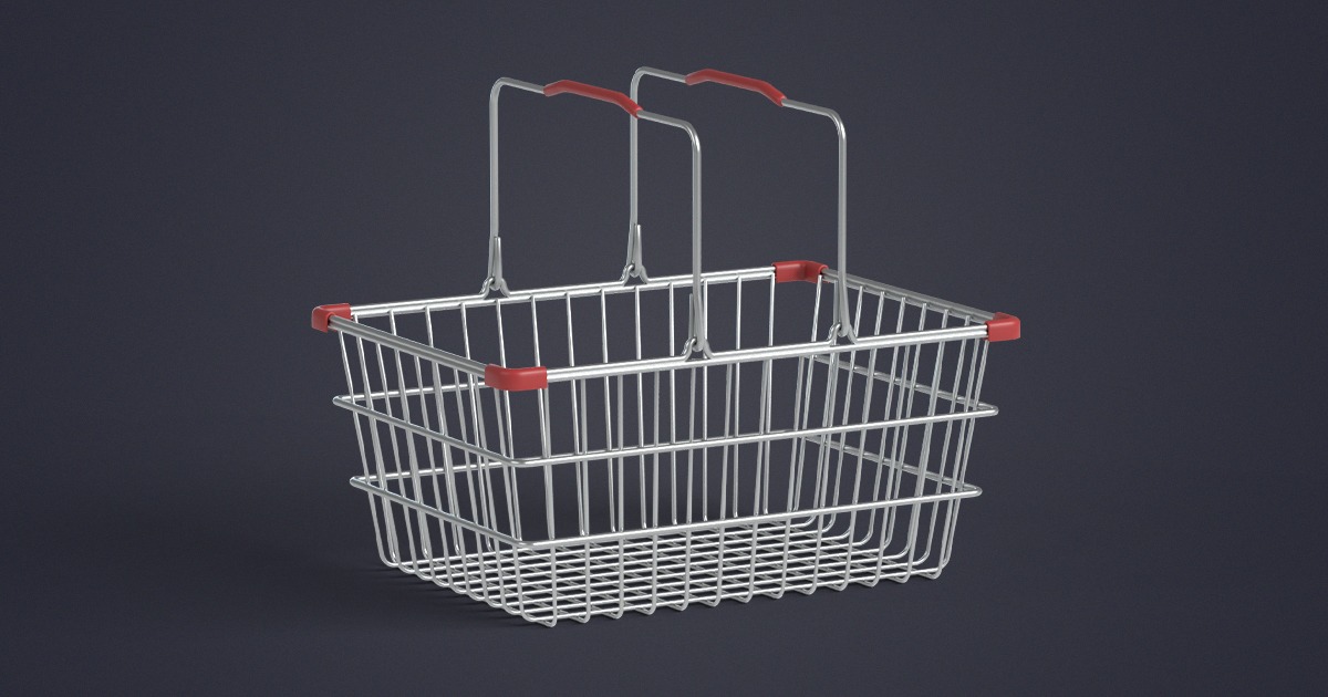 Metal Shopping Basket | 3D Props | Unity Asset Store