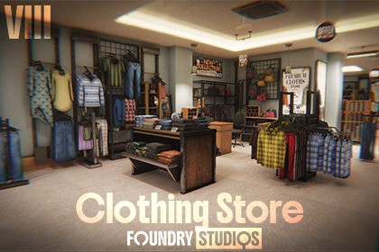 Clothing Store 3d Modular Environment Pack