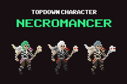 Necromancer - Top Down Pixel Art Character Assets
