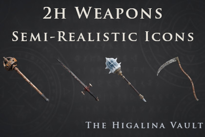 Two-Handed Weapons - Semi-Realistic Icons