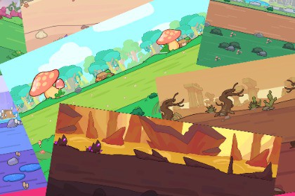HQ 2D Cartoon Parallax Background Pack