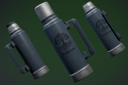 Retro Thermos Game-Ready PBR Model Low-poly 3D model