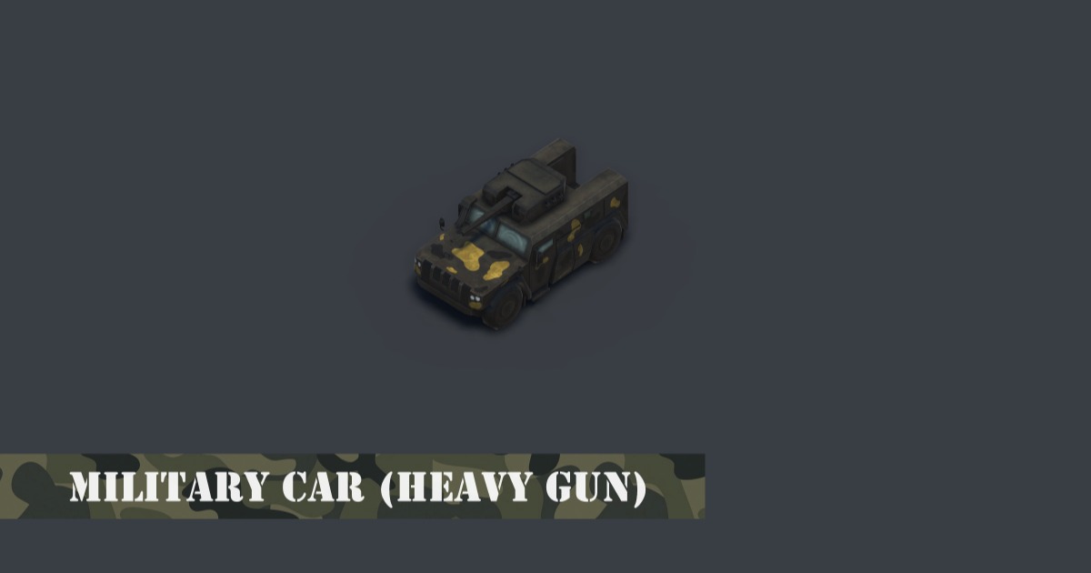 Mobile Military Car (Heavy Gun) | 3D Vehicles | Unity Asset Store