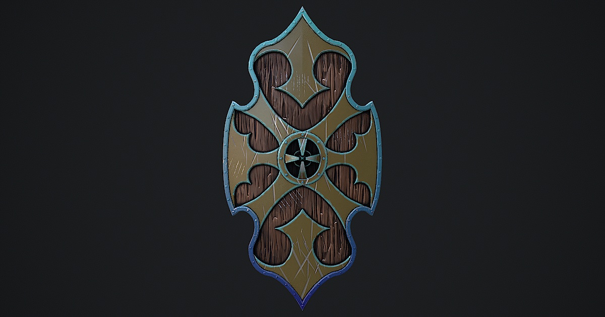 Fantasy Shield 4 stylized game ready 3d model | 3D Weapons | Unity ...