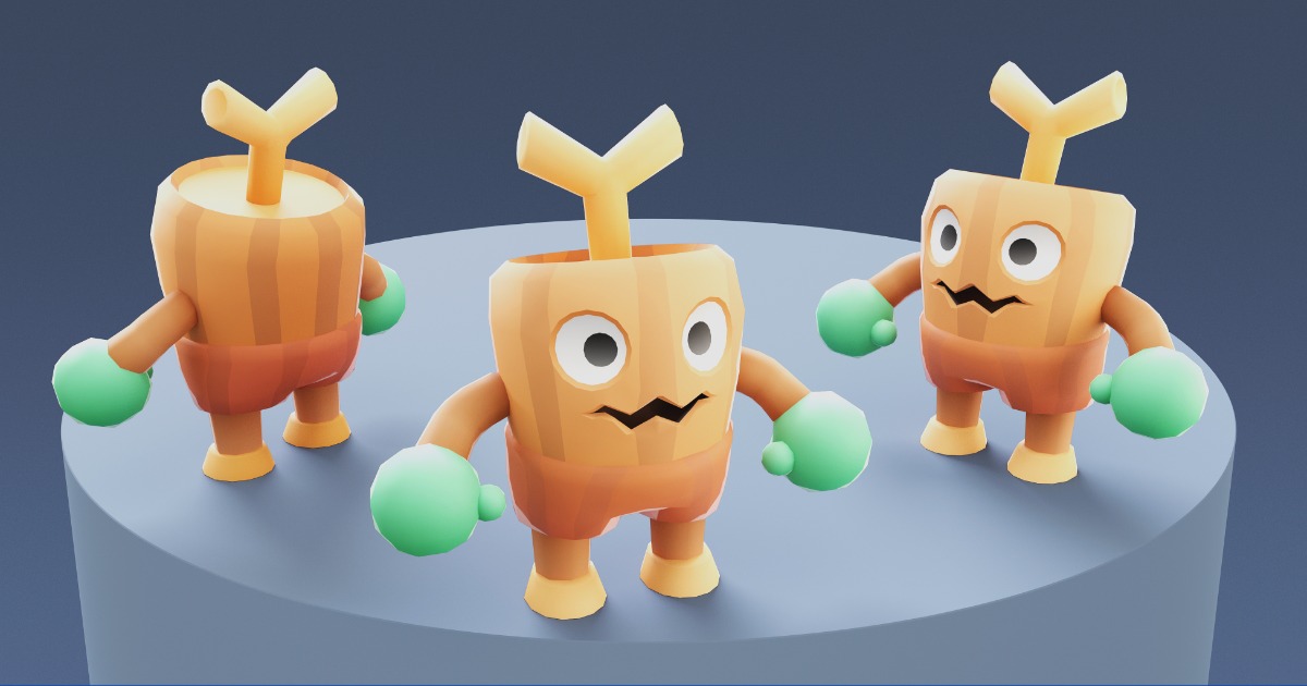 Cartoon Characters - Small Stumpy Warrior | 3D Creatures | Unity Asset ...