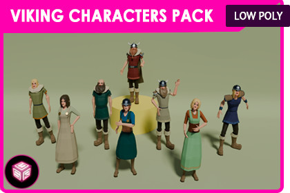 Viking Character Pack – Stylized Low Poly