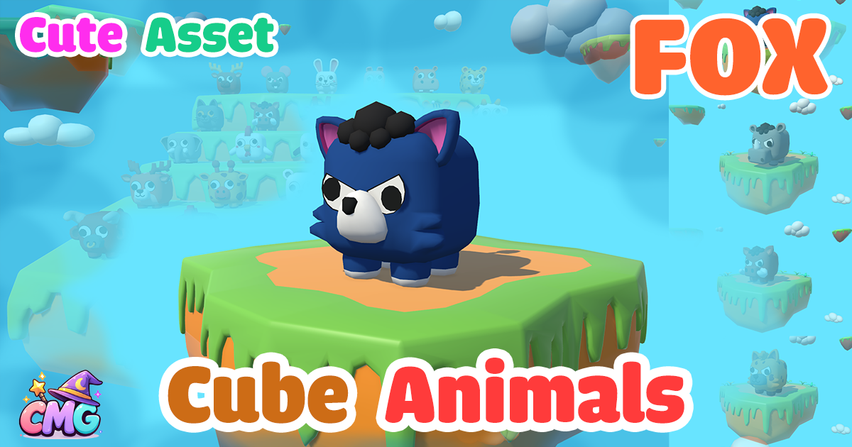 Cute Magic – FOX Cube Animals FREE | 3D Animals | Unity Asset Store