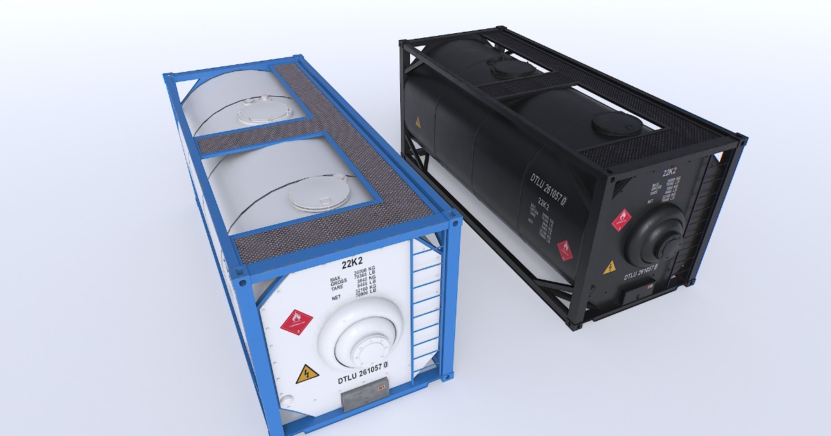 Tank Container pack | 3D Industrial | Unity Asset Store