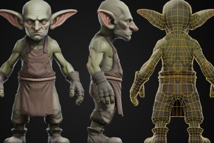 Stylized Goblin Character - Worker