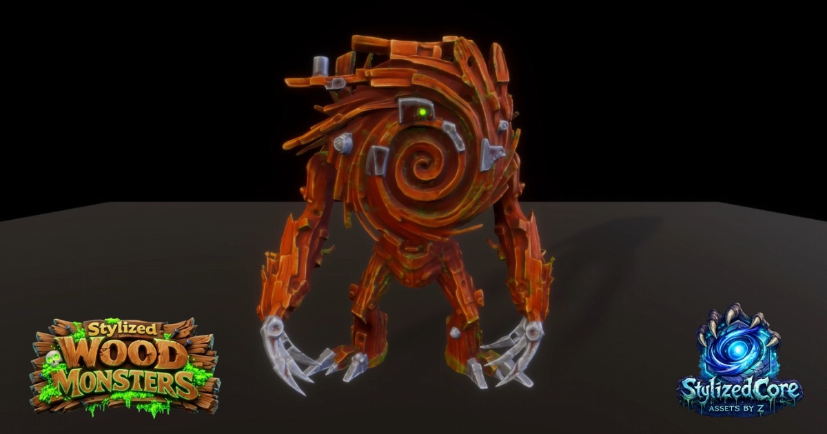 Stylized Wood Monster Pack 2 – Vortex Variant (Animated, LOD, Skins ...