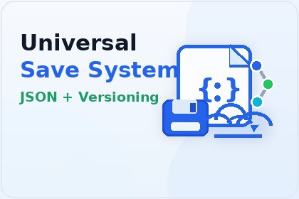 Universal Save System (JSON + Versioning)
