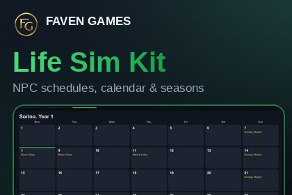 Life Sim Kit: NPC Schedules, Calendar & Seasons