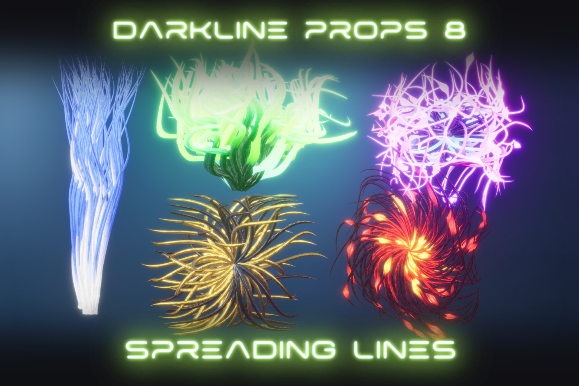 Random Line Mask Darkline Props 8: Spreading lines by StockLancer